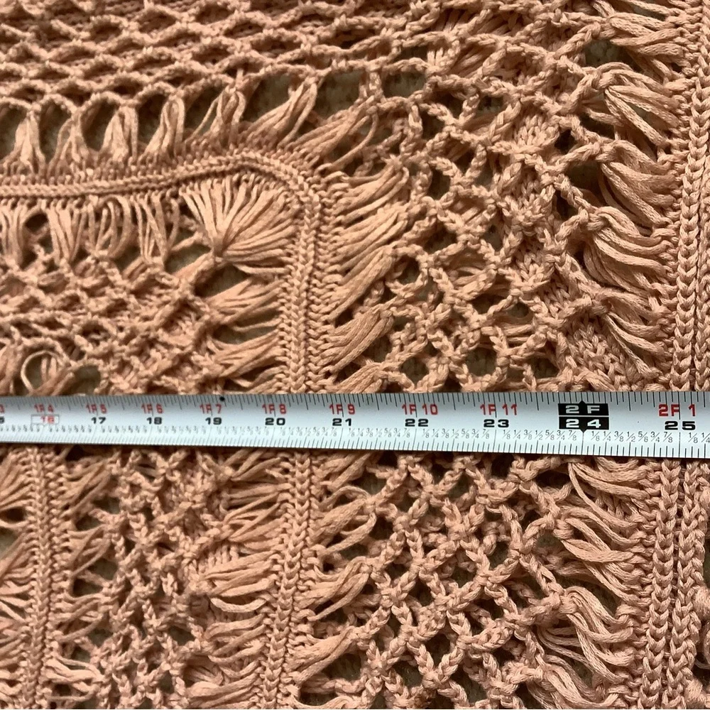 100% cotton Crocheted top  XL  light peach color - Picture 4 of 6